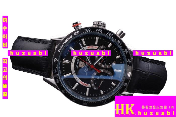 ±ȣ̾ ڽð Tag Heuer Carrera Automatic MOVEMENT Black Leather Bracelet 48 x 42mm Men tag135