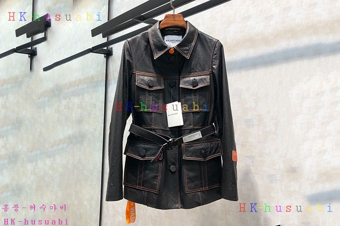 NEW 발렌시아가 가죽 쟈켓 B 7243100