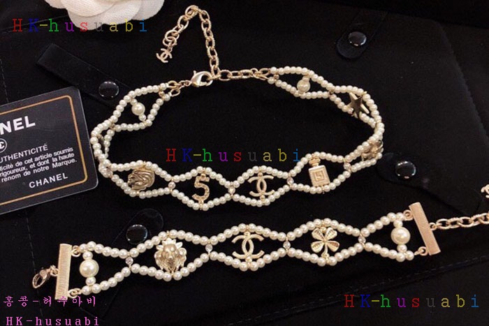 NEW 샤넬 목걸이 팔찌 셋트 신상 C 727584