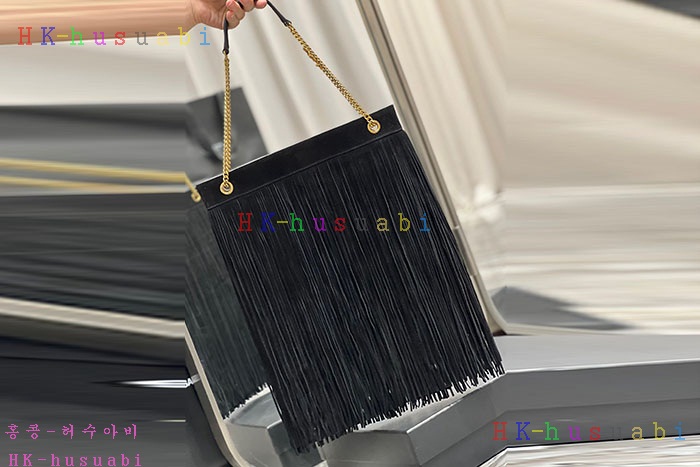 ★미러급★입생로랑 그레이스 프린지  숄더백 6337520-4
