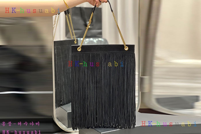★미러급★입생로랑 그레이스 프린지  숄더백 6337520-4