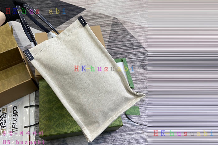 ★미러급★구찌 린넨 가죽 토트백 772176