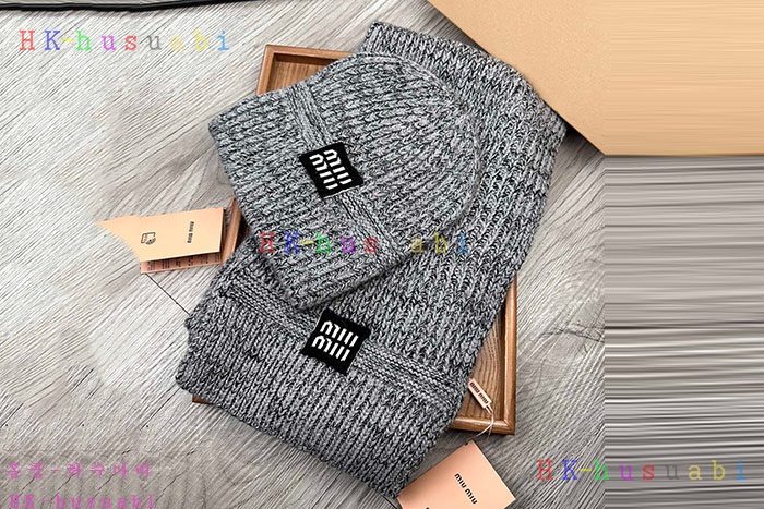 NEW 미우미우 모자 머플러 신상 MU 4788019
