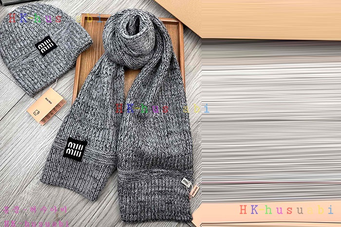 NEW 미우미우 모자 머플러 신상 MU 4788019