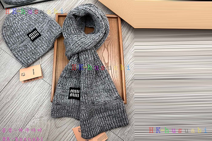 NEW 미우미우 모자 머플러 신상 MU 4788019