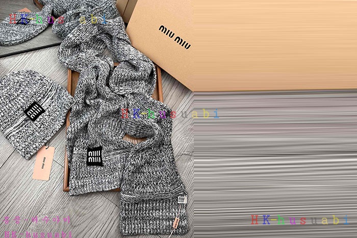 NEW 미우미우 모자 머플러 신상 MU 4788020