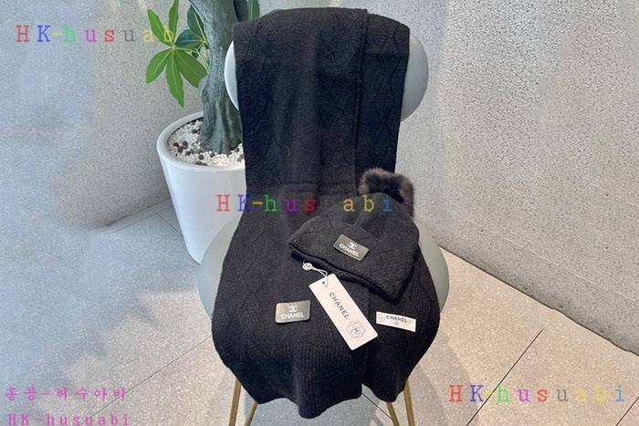 NEW 샤넬 모자 머플러셋트 신상 C 774737