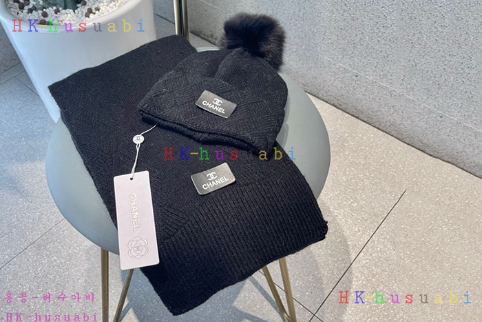 NEW 샤넬 모자 머플러셋트 신상 C 774737