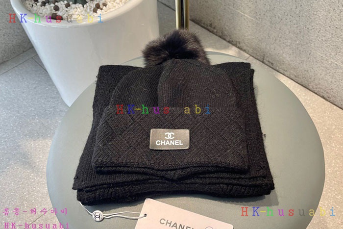 NEW 샤넬 모자 머플러셋트 신상 C 774737