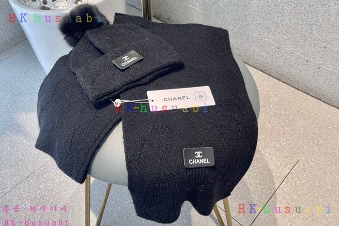 NEW 샤넬 모자 머플러셋트 신상 C 774737