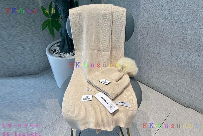 NEW 샤넬 모자 머플러셋트 신상 C 774738
