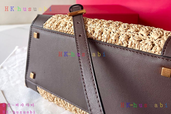 ★미러급★발렌티노 브이로고  라피아  CROCHET 토트백 552800-2( 사이즈선택)