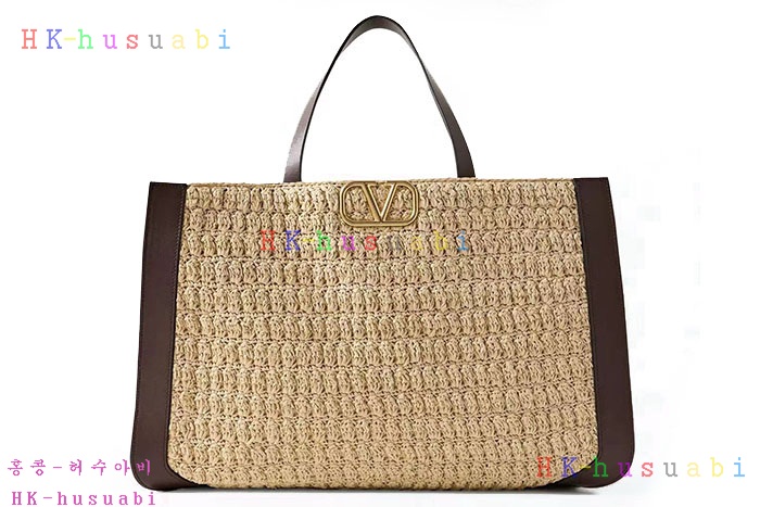 ★미러급★발렌티노 브이로고  라피아  CROCHET 토트백 552800-2( 사이즈선택)