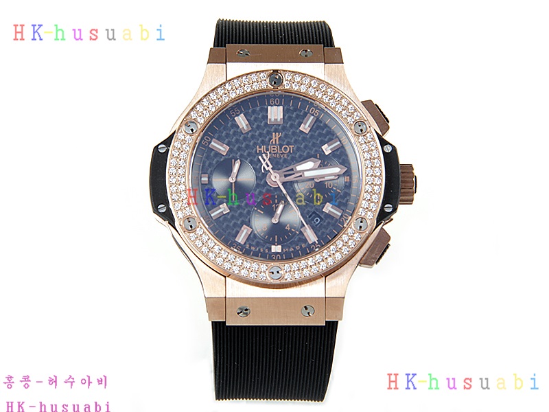 HUBLOT - ð BIG BANG CHRONOGRAPH ROSEGOLD BLACK DIAL DIAMOND-02